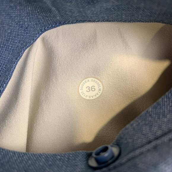 Lululemon Men Shorts 36 Blue Chino ABC Commission Qwick Oxford 11" Relaxed - Picture 9 of 9